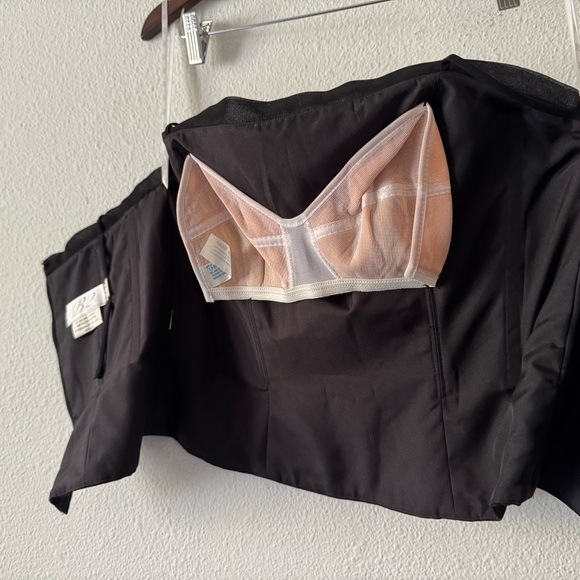 B2 Black White Vintage Bow Bustier Cami Coquette Bodice Top Y2K Goth Lolita 14 - Picture 5 of 11